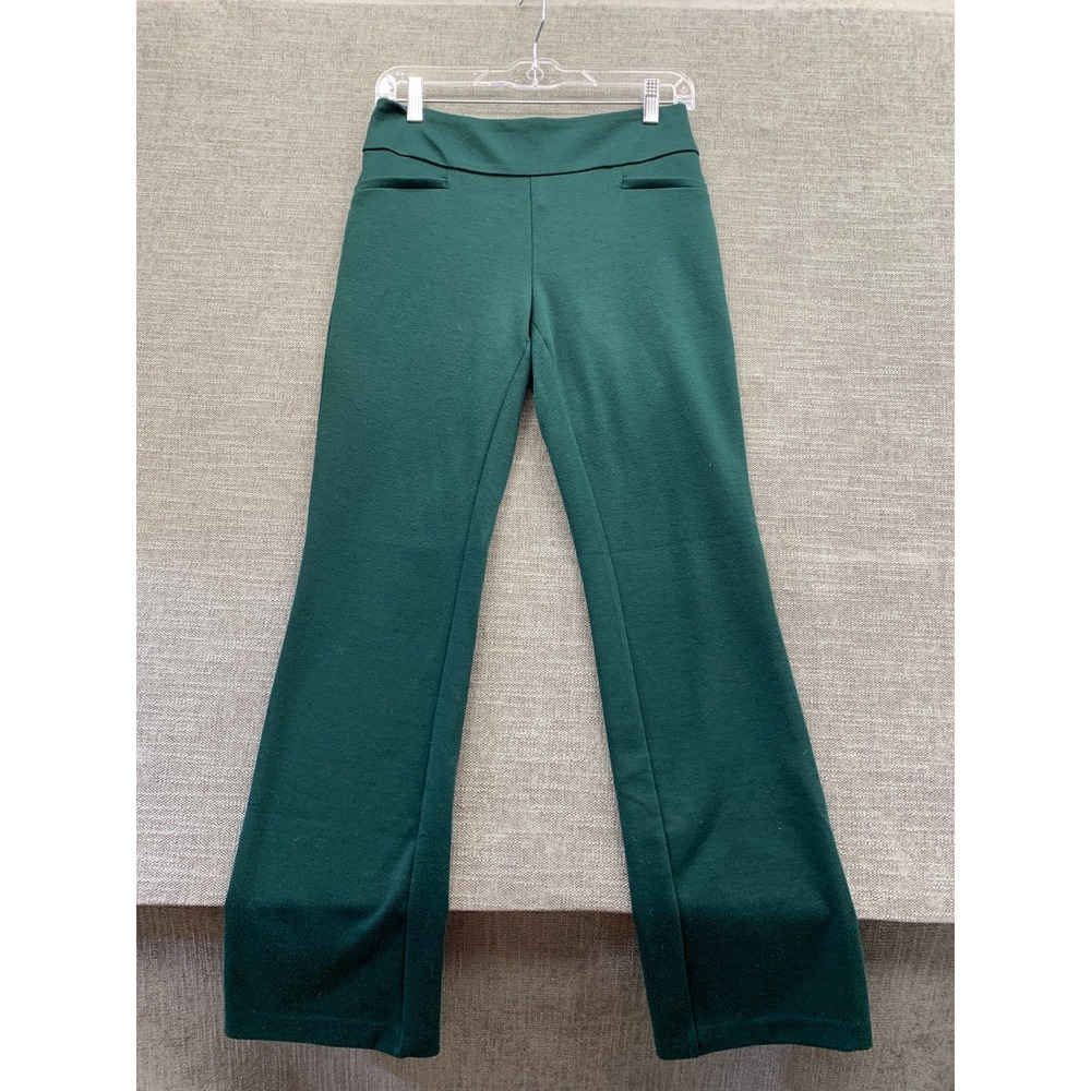 New York & Company Dress Pants Women Small Teal Mid Rise Pull On Career Business